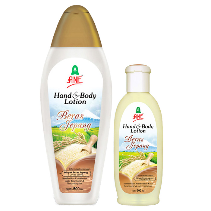 Ainie Hand And Body Lotion Beras Jepang 500ml and 200ml